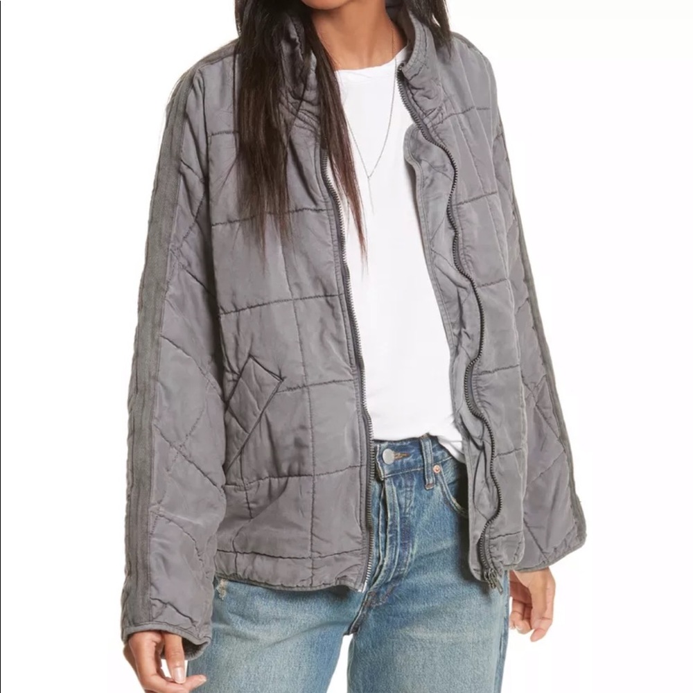 Free People Quilted Dolman Jacket